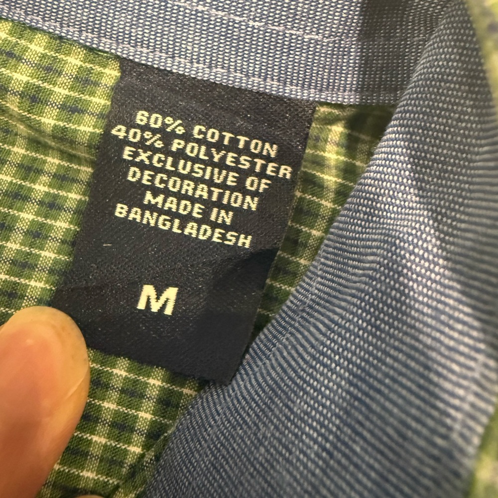 Chaps Green Plaid Casual Shirt - Picture 5 of 5